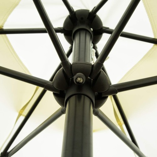 Patio Umbrella Outdoor Market 7.5 ft Round Beige Sun Shade Vented Canopy - Picture 9 of 9