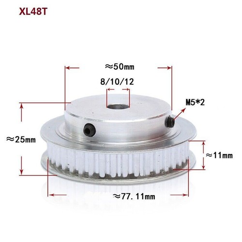 XL10-100T Timing Belt Pulley Synchronous Wheel Tooth Width 11mm Sheaves - Picture 19 of 25
