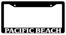 Black License Plate Frame Pacific Beach City State Auto Accessory Novelty 2492