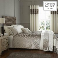 Catherine Lansfield Lattice Cut Velvet Duvet Cover Bedding Or Accessories