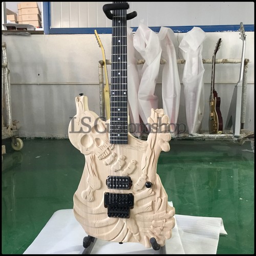 Chitarra elettrica Unfinish DIY Lynch Skull and Bone FR Bridge acero collo frassino corpo - Foto 5 di 13