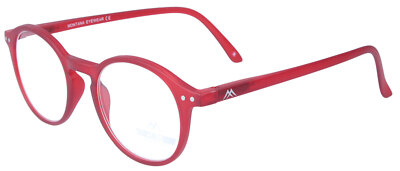 Schicke Kunststoff - Lesebrille MR65 in Rot von ''Montana'' mit Federscharnier NEU
