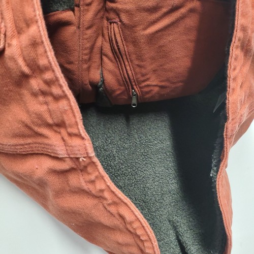 Carhartt Vest Womens L Large Red Sherpa Warm Canvas 12/14 Cotton - Picture 10 of 12