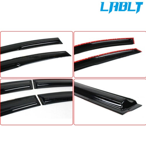 Viseras de ventana LABLT protectores de ventilación de lluvia sombra humo para Nissan Altima 2013-2018 - Imagen 7 de 8