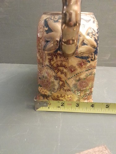 Vintage Satsuma Teapot, Coffee Pot Made In China GOLD GILT ornate Hand Painted. - Picture 12 of 20