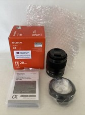 Sony FE SEL28F20 28mm F2 E MOUNT LENS (for MIRRORLESS CAMERA) w/ BOX + HOOD VGC