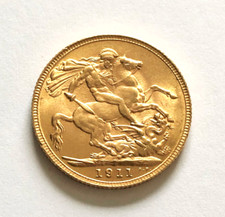 1911 Great Britain Gold Full Sovereign (.2354 oz) - King George - XF/AU