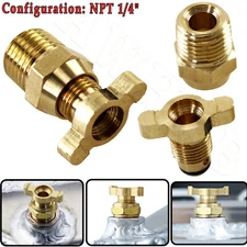 Aluminum Radiator Universal Style Thread Brass Petcock Drain Plug NPT 1/4"