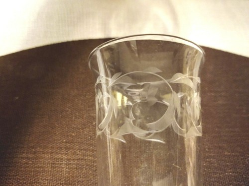 Heisey Moonglow Stem 5040 Wheel Cut Pattern 980 Blown Stem - Lariat - Imagen 3 de 4