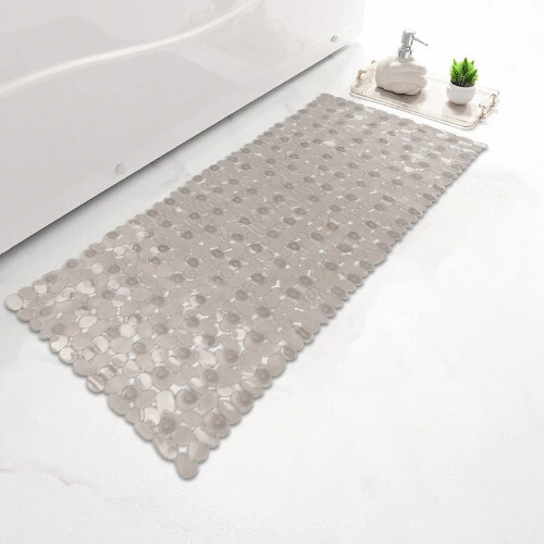 Stone Bath Mat Pebble Design PVC Shower Mat with Suction Cup for Kitchen - Bild 5 von 18