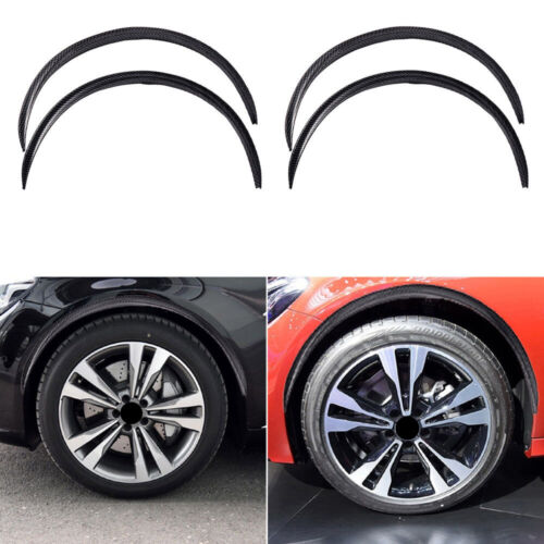4pcs Carbon Fiber Car Wheel Eyebrow Arch Protector Trim Lip Fender Flare - Bild 2 von 12