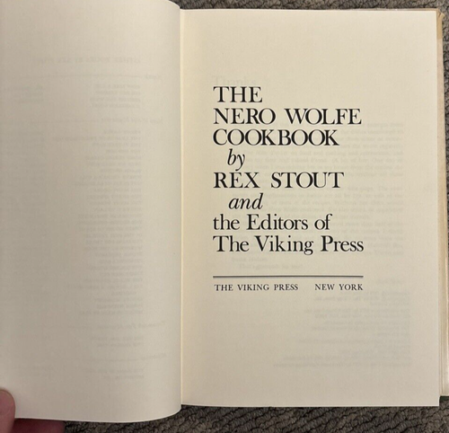 The Nero Wolfe Cook Book By Rex Stout 1973, HC/DJ - Picture 2 of 9
