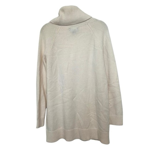 Lands End klassischer 100% Kaschmir Rollkragen Pullover Gr. M creme - Bild 5 von 8