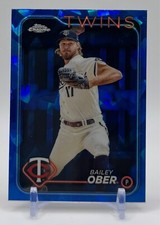 2024 Topps Chrome Sapphire Bailey Ober #121 Minnesota Twins