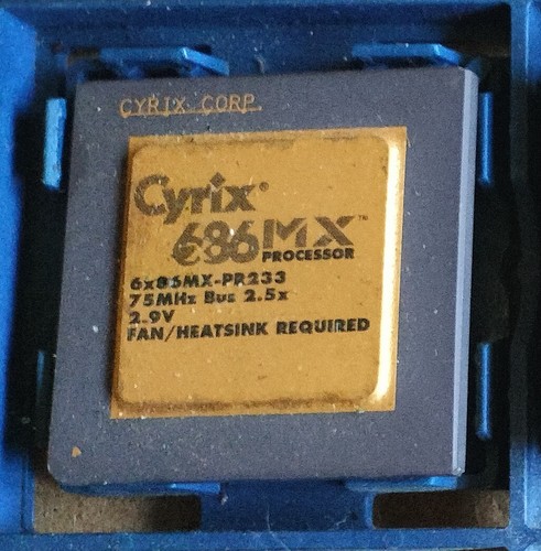 Very rare unique CPU CPU CYRIX 6x86mx-pr233 gold - Picture 1 of 2