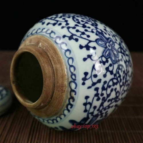 Old Chinese Blue and White Porcelain Hand Painted Double Happiness Jar Pots - Picture 5 of 9