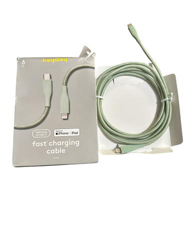 heyday 6ft For Apple to USB-C Braided Cable - heyday Ribbed Soft Green - 第 2/2 張圖片
