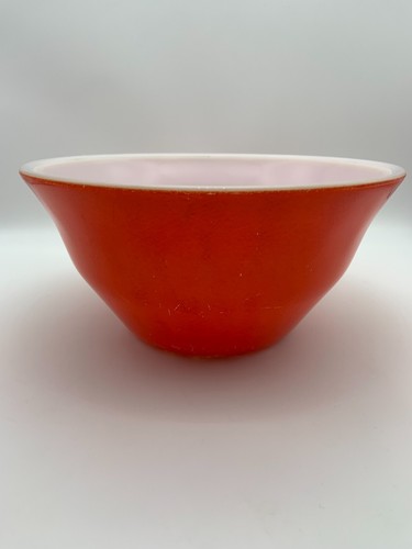 Rarität McKee Vintage Primär Rot Glockenform Milchglas Rührschüssel 9 Zoll - Bild 2 von 4