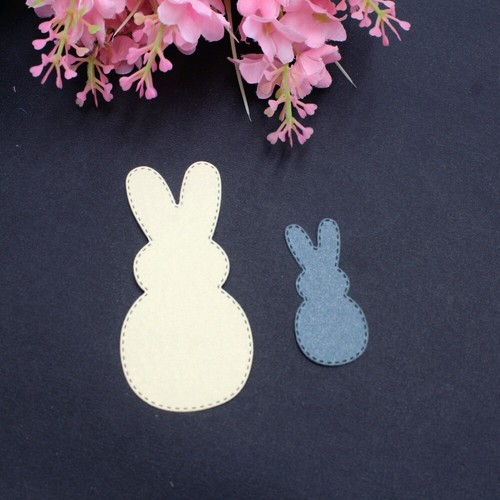 Conejos de Pascua Peeps Cosidos 2 Tamaños Troqueles de Corte y En relieve - Día del Padre + - Imagen 2 de 4