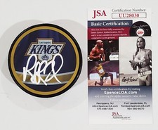 ROB BLAKE SIGNED LOS ANGELES KINGS REVERSE RETRO NHL HOCKEY PUCK W JSA CERT