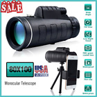 80x100 Zoom Hd Monocular Starscope Monocular Telescope Bak4 Day/Night Vision