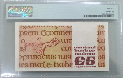 IRELAND Republic 1981 5 Pounds P 71 c, UNC PMG 64 - Picture 2 of 2