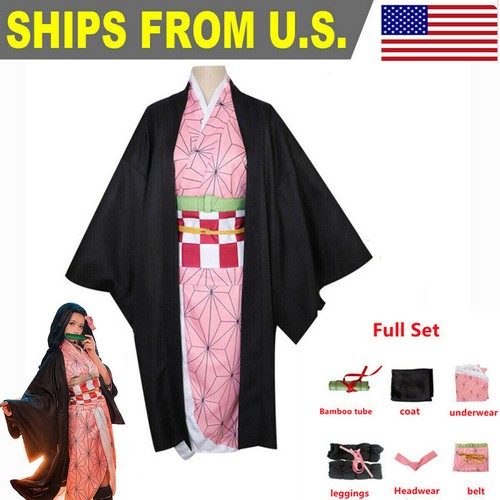 Demon Slayer Halloween Cosplay Kimetsu no Yaiba Kamado Nezuko Juego de Disfraces para Adultos - Imagen 13 de 16