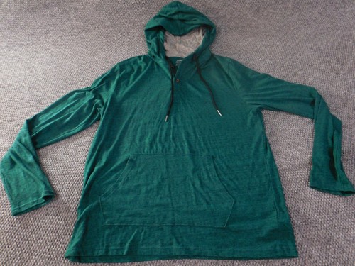 Old Navy Mens Hoodie Extra Large Green soft washed stretch drawstring - Picture 1 of 12