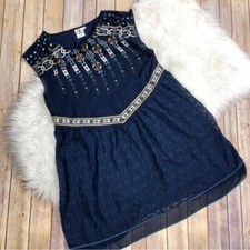 One September Calliope Embroidered Mini Dress Sm