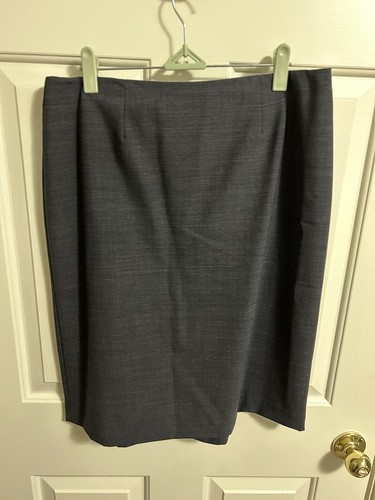 Alex Marie Pencil Skirt Women's Wool Blend Textured Button Detail Back Zip Sz 8 - Picture 2 of 5