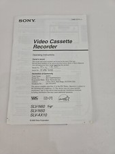 Sony SLV-N50 SLV-N60 SLV-AX-10 Original VHS VCR Instruction Manual