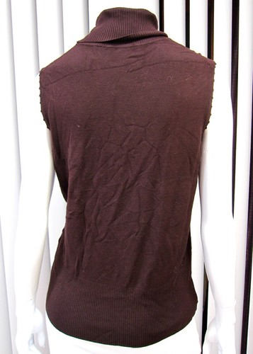 Rollkragenpullover Matin Blanc Gr. 14/16 ärmellos einfarbig braun - Bild 5 von 7