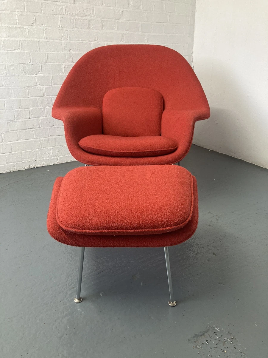 Knoll Eero Saarinen Womb Armchair Footstool Relax Chair Ottoman