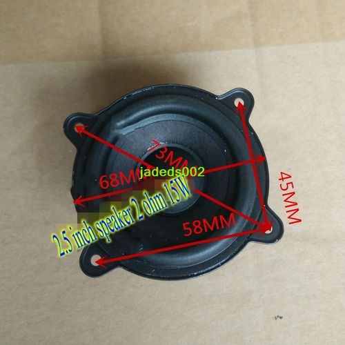 1pcs 2.5"inch 2ohm 2Ω 15W Neodymium Full-range speaker Loudspeaker car horn - Afbeelding 2 van 7