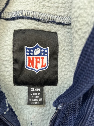Dallas Cowboys Hoodie Herren XL NFL Waffle Fleece Sweatshirt Full Zip Blau - Bild 5 von 15