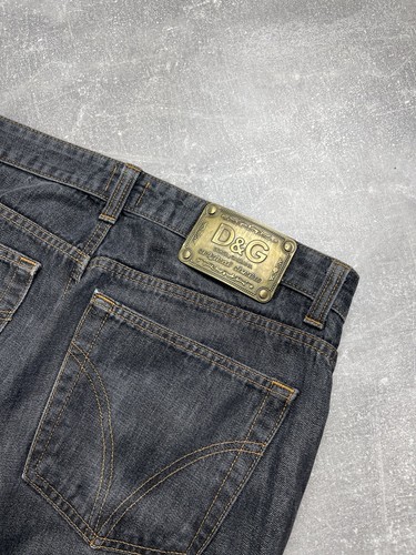 Dolce&Gabbana Archives 00s Gray Denim Straight Jeans Size IT 35/49 Made In Italy - Picture 5 of 14