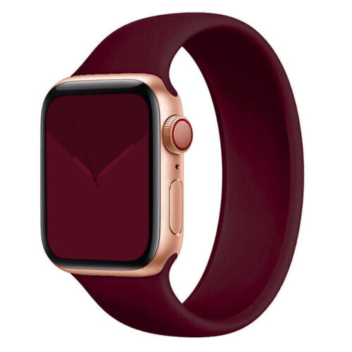 iWatch Silicone Solo Loop Band Strap for Apple Watch Series 9 8 7 6 SE 5 42/45mm - Picture 19 of 32