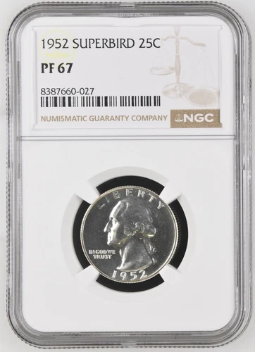 1952 PF67 Superbird Washington Quarter NGC