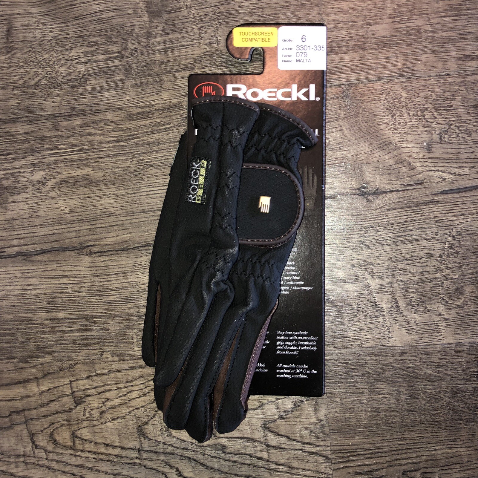 Nuevas Talla 6 Unisex Negro Mocha Roeckl Malta Equitación Ecuestre Guantes Nuevas Talla 6 Unisex Negro Mocha Roeckl Malta Equitación Ecuestre Guantes