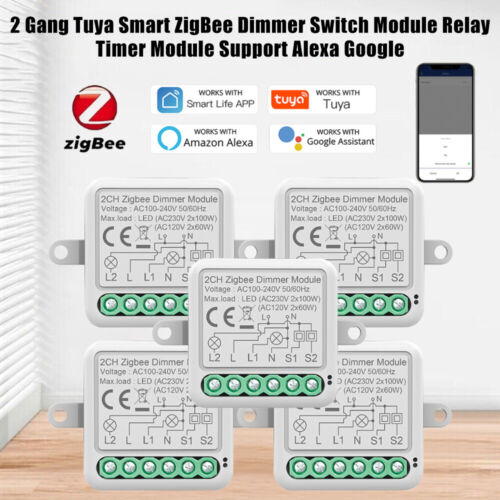 1-10x Tuya Smart ZigBee Dimmer Switch Module 1/2 Gang Dimmable Light Switch - Picture 4 of 26