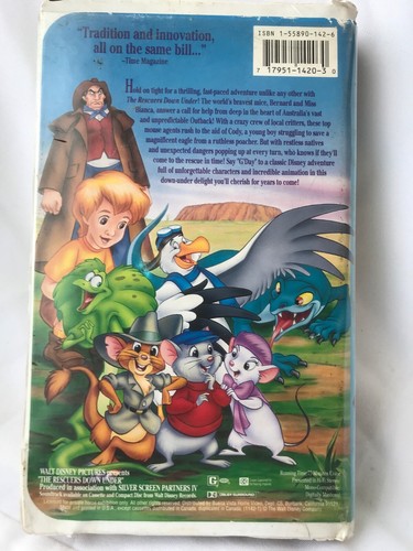 The Rescuers Down Under Walt Disney VHS, 1991 RARE BLACK DIAMOND EDITION - Picture 4 of 4