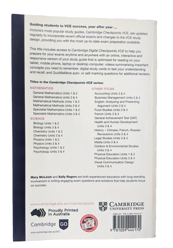 Cambridge Checkpoints VCE 2024 - Health and Human Development Units 3 & 4 Key - Picture 2 of 11