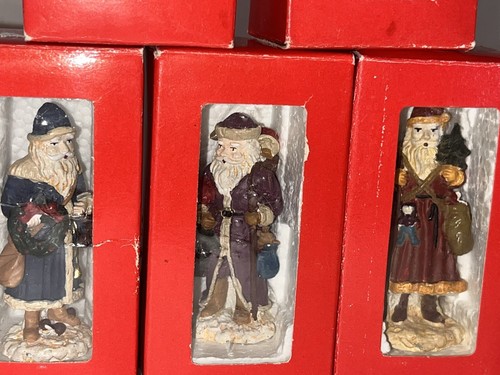Vintage Lot 5 Miniatur Weihnachtsmänner "Antik Sammlung" Neu in Box, Anne-tique - Bild 8 von 15