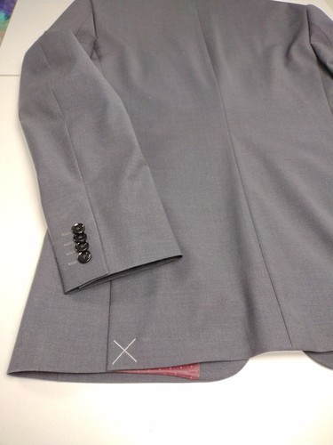 NUEVO CON ETIQUETAS Para hombres Express Producer Blazer Traje Chaqueta 38L Carbón Productor Ajuste Moderno - Imagen 8 de 16