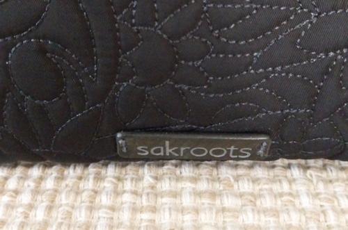 Sakroots Eco Twill Umhängetasche schwarz gesteppt 3 Reißverschlüsse Tasche - Bild 5 von 8