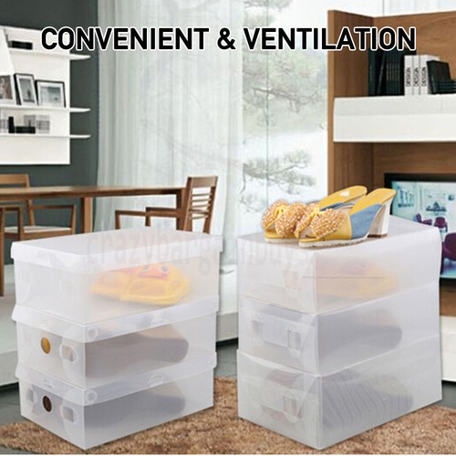 Artiss 20X Shoe Box Storage Clear Case Foldable Stackable Plastic Transparent - Picture 10 of 12