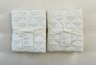 Pottery Barn BELGIAN FLAX LINEN DIAMOND Sham ~Euro~Set/2 White NWT 