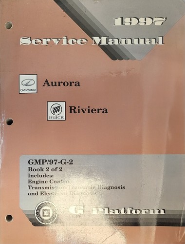 Oldsmobile Aurora Buick Riviera GM General Motors Shop Service 1997 juego de 2 manuales - Imagen 3 de 12