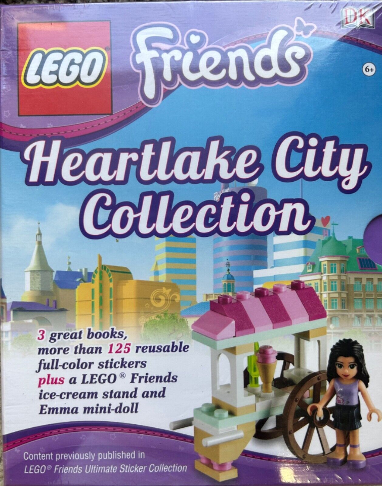 Lego Friends Heartlake City Collection with 3 books, ice cream stand and Emma 
