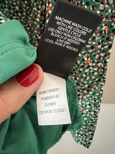 Plus Size Torrid Midi Challis Dress 5X Green W/ Ruffle Adjustable Straps - Picture 8 of 8